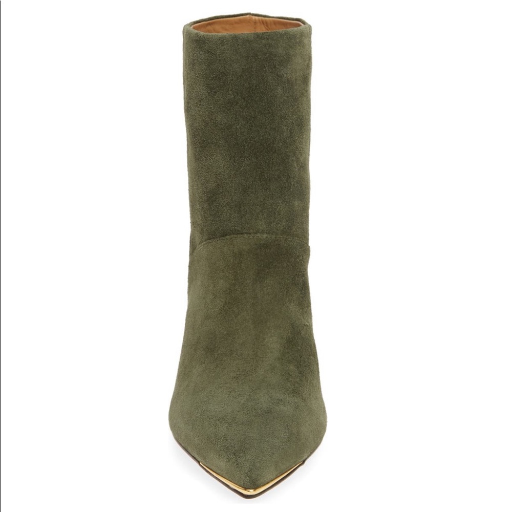 NEW Tory Burch Lila Ankle Bootie Olive Suede Size 9.5 - Picture 4 of 15